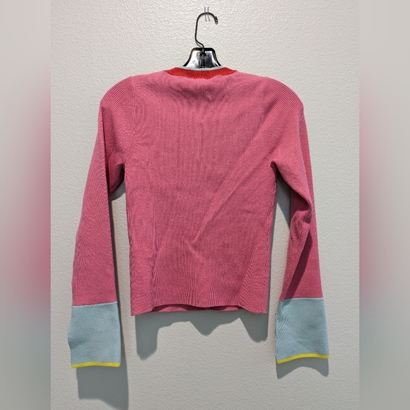 Alice + Olivia Westi Colorblocked Wool-Blend Top - Picture 2 of 11